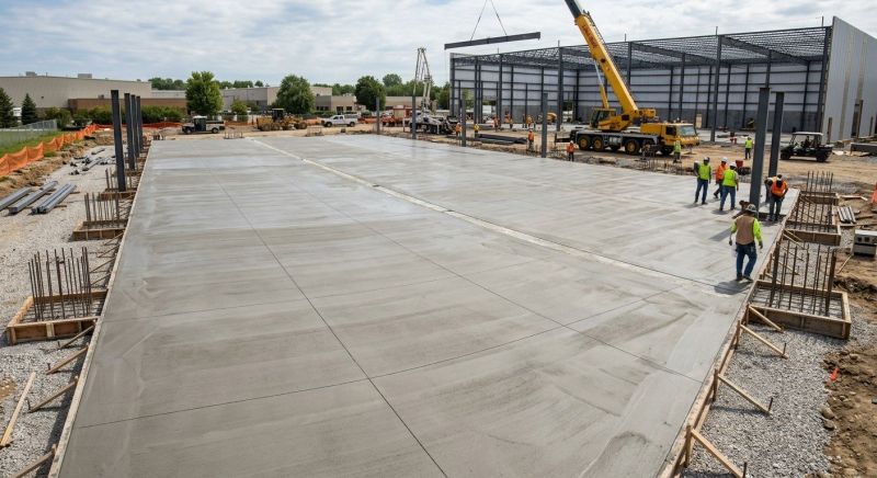 Commercial Slab Installation in Allegan County, MI