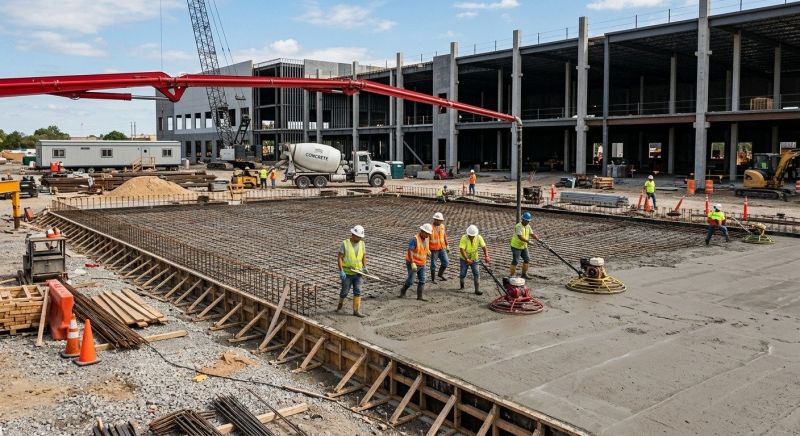 Commercial Slab Installation in Hudsonville, MI