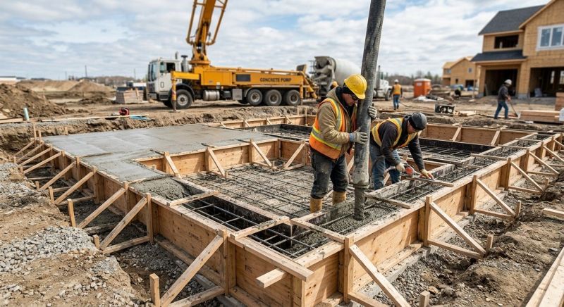 Poured Foundation Installation in Holland, MI